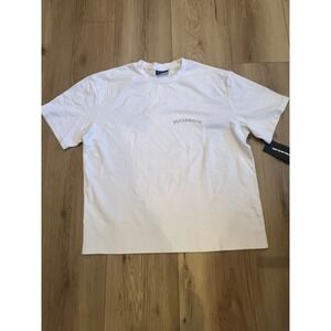 Pleasures Now White Logo T-Shirt Mens Oversized Streetwear Graphic Tee XL